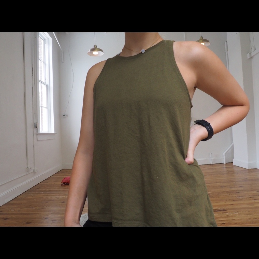Green tank top